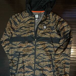 adidas Black and Brown Windbreaker Jacket